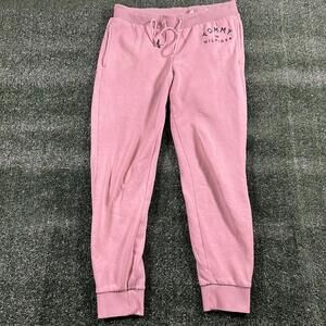 Tommy Hilfiger Women's Pink Sweatpants with Logo. Size small